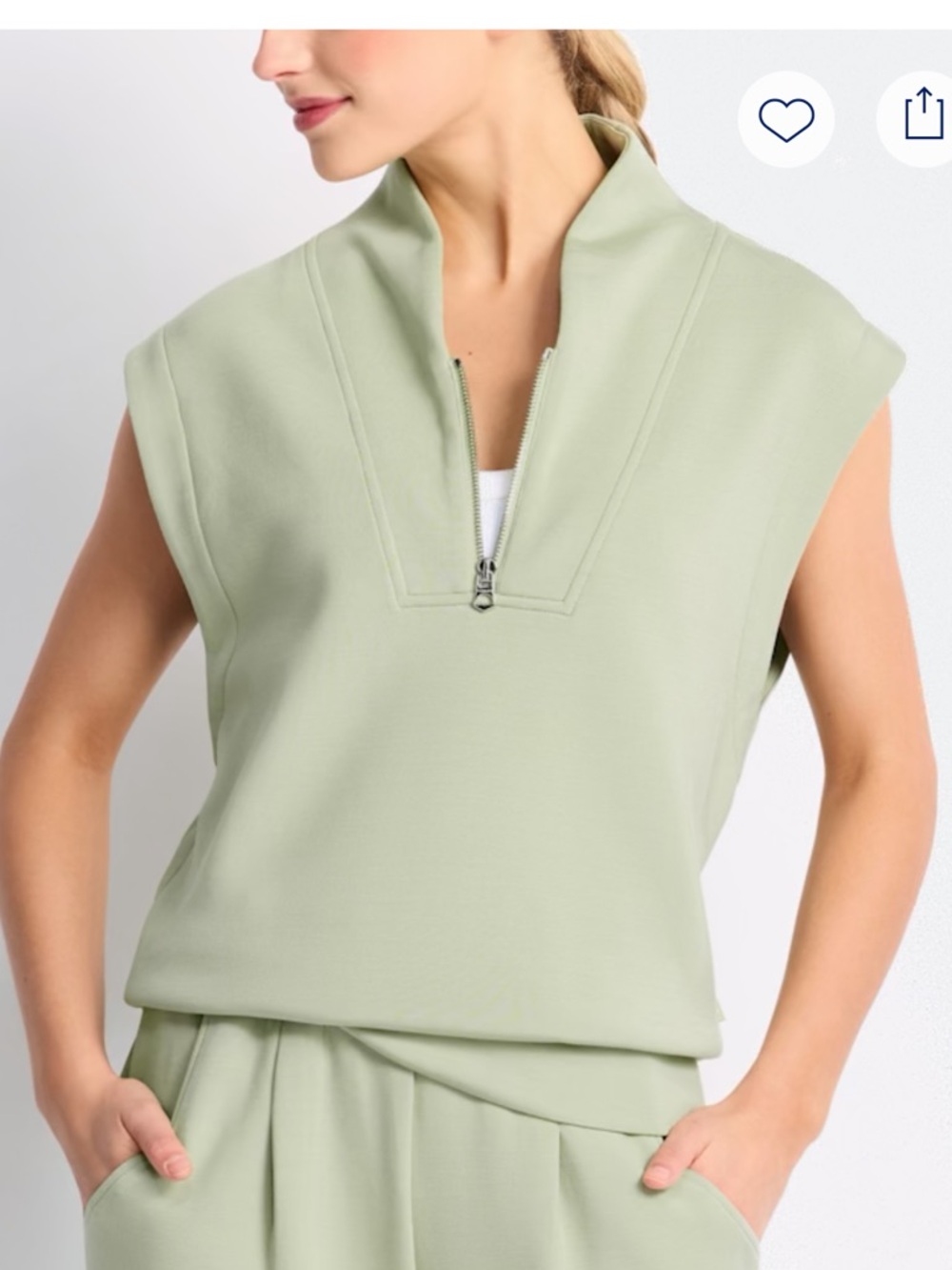 EUC Varley Loretta Fleece Half Zip Top